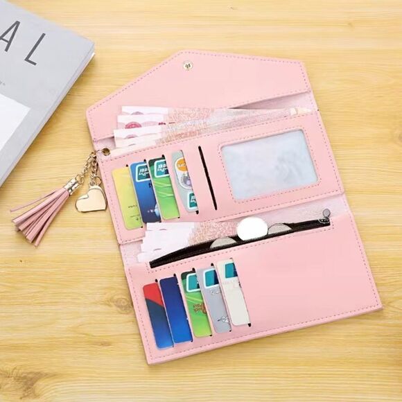 NEW … Tasseled Decor Leather Wallet - Picture 4 of 6